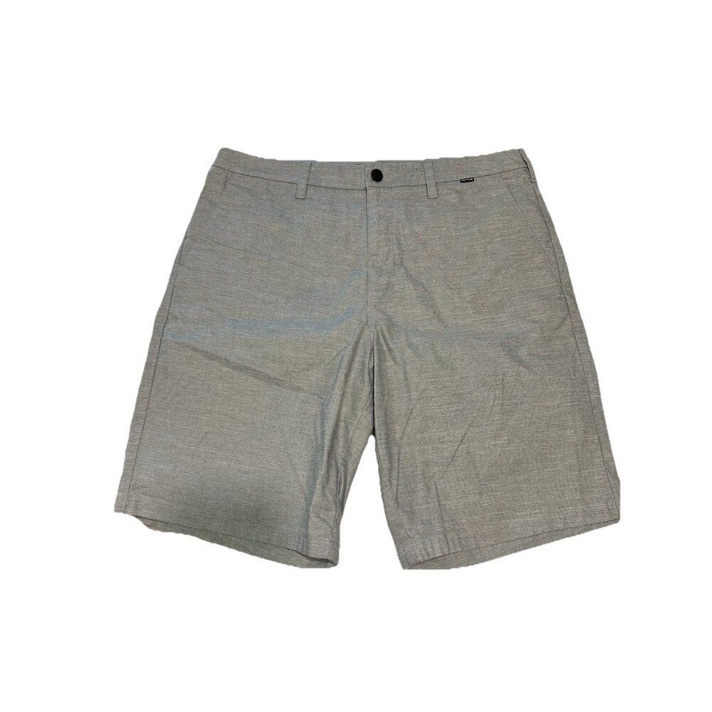 Hurley Men’s 36 x 10 Grey Cotton Blend Golf Shorts